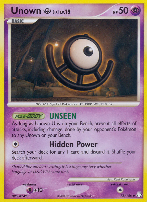 Unown U (78/146) [Diamond & Pearl: Legends Awakened] | Deep Dive Games St. Marys