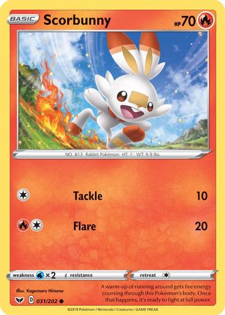 Scorbunny (031/202) (Premium Collection) [Sword & Shield: Base Set] | Deep Dive Games St. Marys