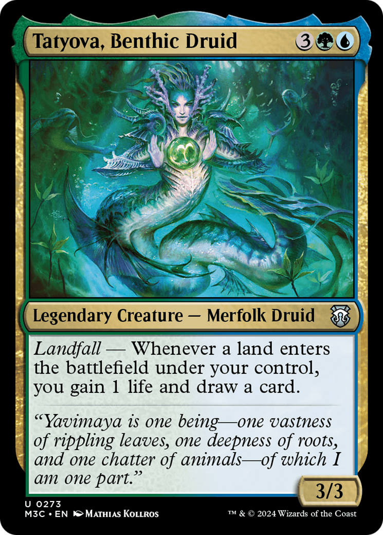 Tatyova, Benthic Druid (Ripple Foil) [Modern Horizons 3 Commander] | Deep Dive Games St. Marys