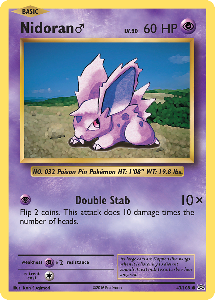 Nidoran (43/108) (Male) [XY: Evolutions] | Deep Dive Games St. Marys