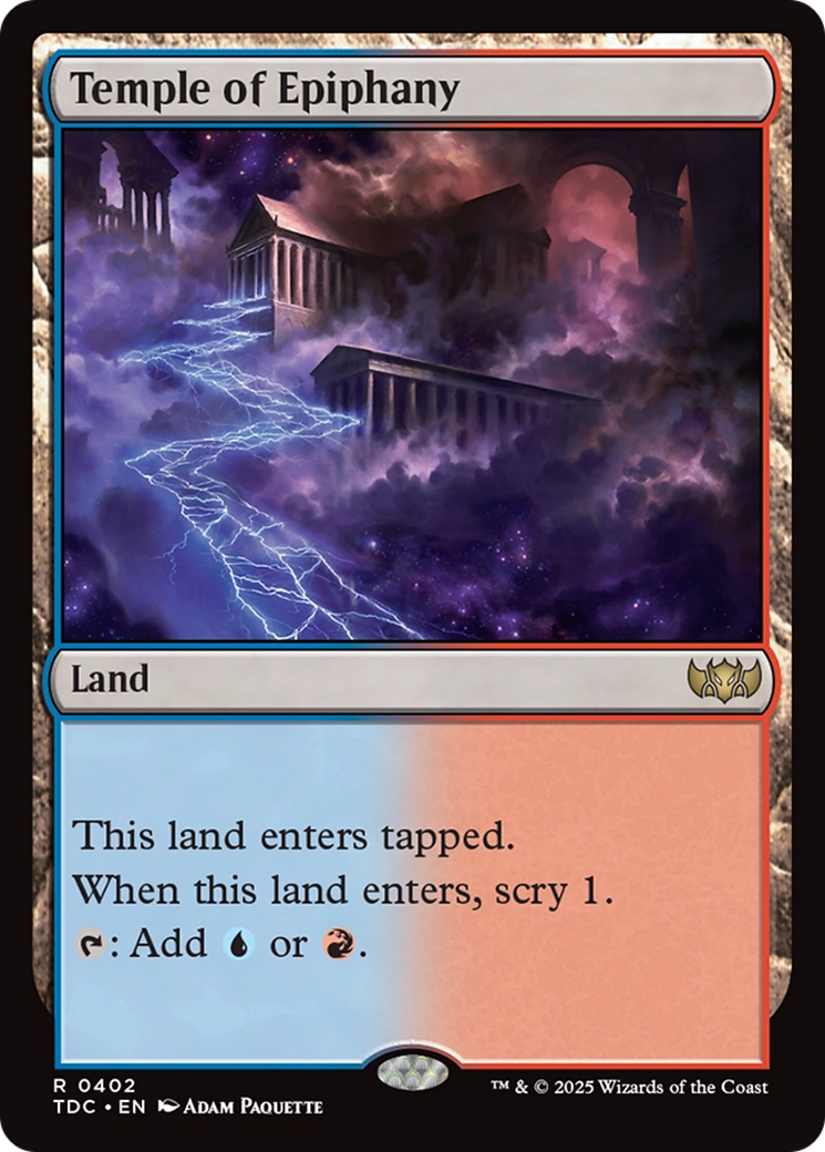 Temple of Epiphany [Tarkir: Dragonstorm Commander] | Deep Dive Games St. Marys