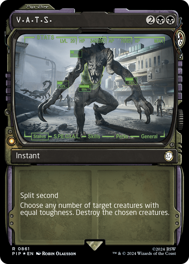 V.A.T.S. (Showcase) (Surge Foil) [Fallout] | Deep Dive Games St. Marys