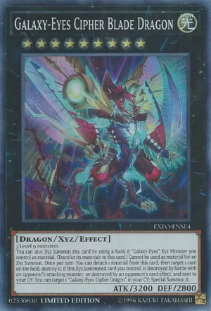 Galaxy-Eyes Cipher Blade Dragon [EXFO-ENSE4] Super Rare | Deep Dive Games St. Marys