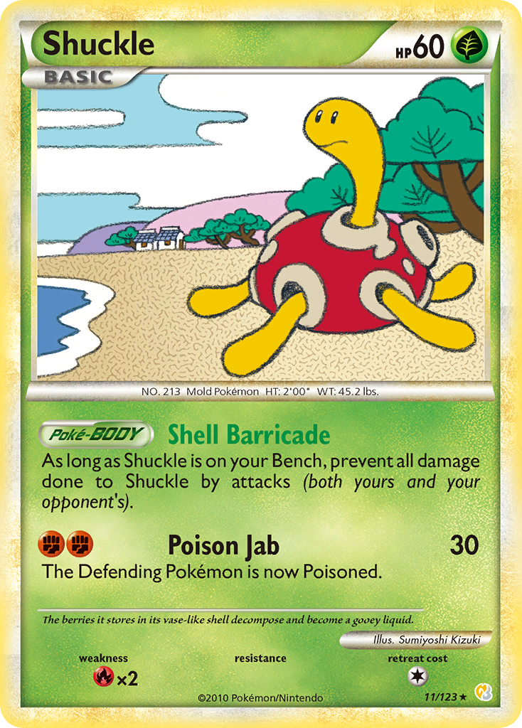 Shuckle (11/123) [HeartGold & SoulSilver: Base Set] | Deep Dive Games St. Marys