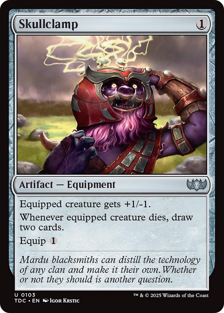 Skullclamp [Tarkir: Dragonstorm Commander] | Deep Dive Games St. Marys