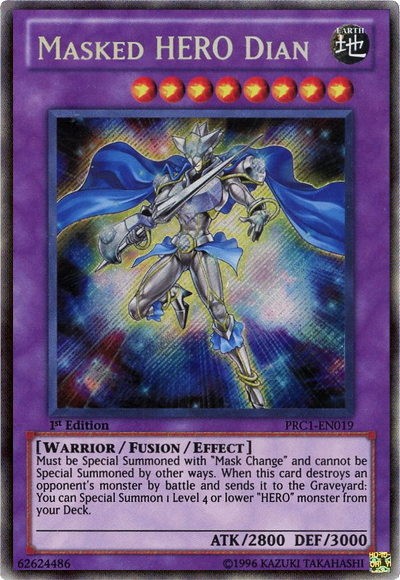 Masked Hero Dian [PRC1-EN019] Secret Rare | Deep Dive Games St. Marys