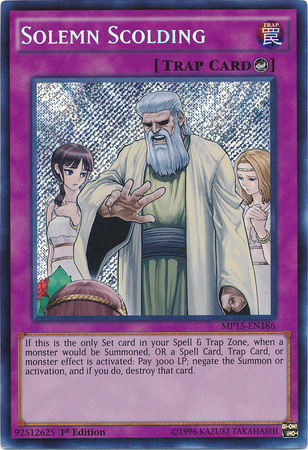 Solemn Scolding [MP15-EN186] Secret Rare | Deep Dive Games St. Marys