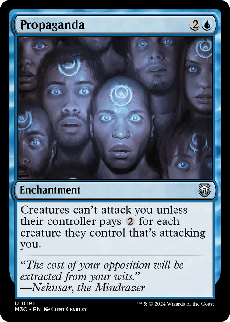 Propaganda (Ripple Foil) [Modern Horizons 3 Commander] | Deep Dive Games St. Marys