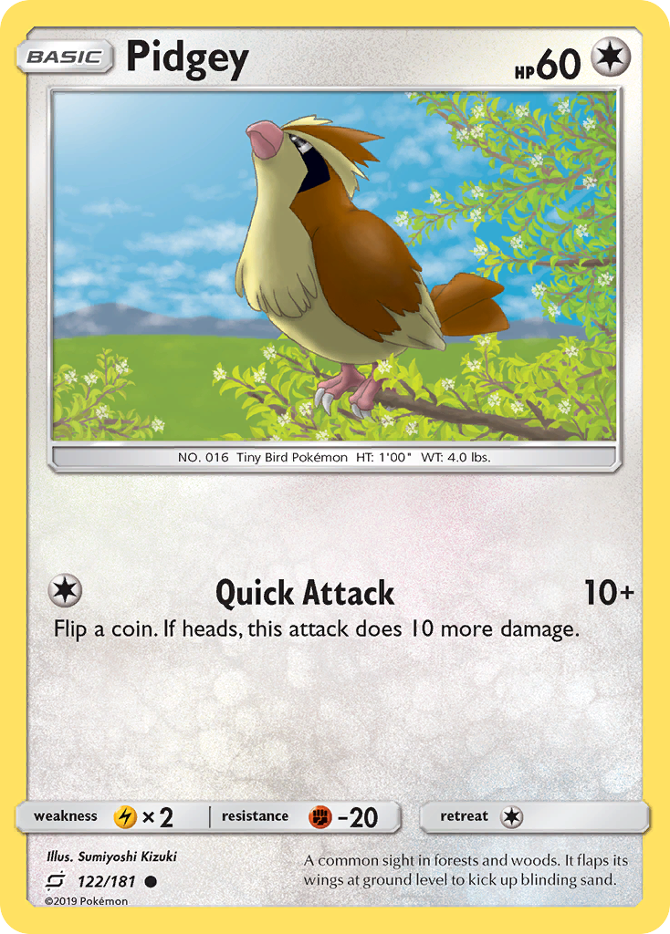 Pidgey (122/181) [Sun & Moon: Team Up] | Deep Dive Games St. Marys