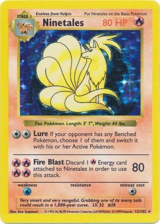 Ninetales (12/102) [Base Set Shadowless Unlimited] | Deep Dive Games St. Marys