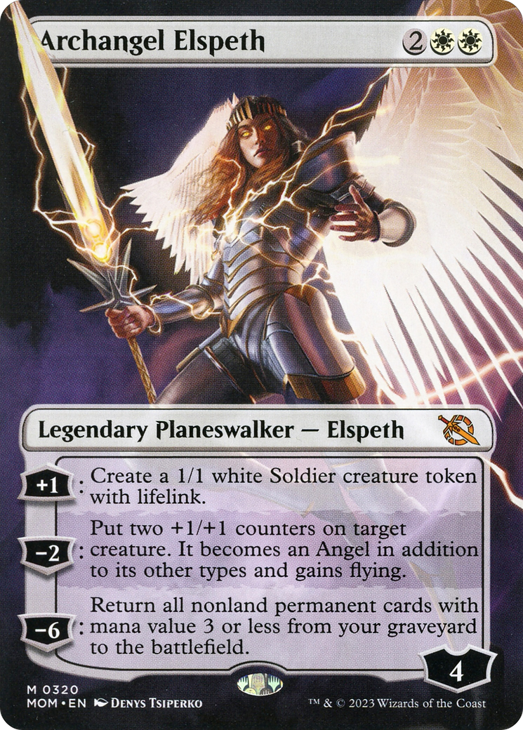 Archangel Elspeth (Borderless Alternate Art) [March of the Machine] | Deep Dive Games St. Marys