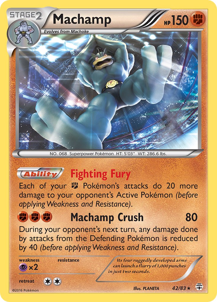 Machamp (42/83) (Theme Deck Exclusive) [XY: Furious Fists] | Deep Dive Games St. Marys