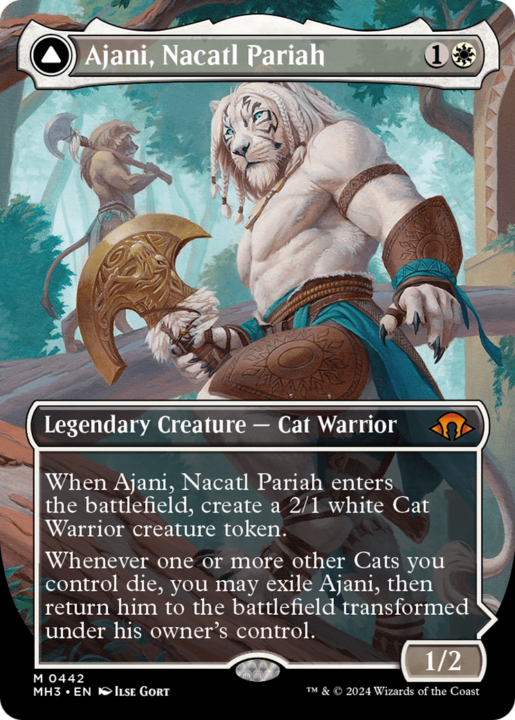 Ajani, Nacatl Pariah // Ajani, Nacatl Avenger (Borderless) [Modern Horizons 3] | Deep Dive Games St. Marys