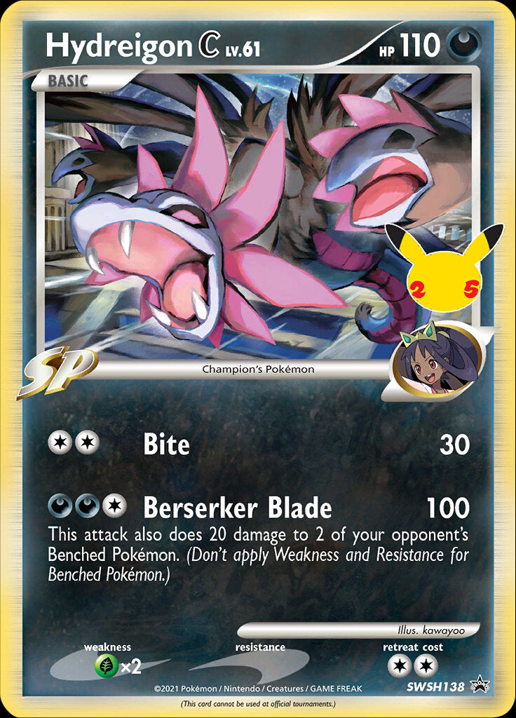 Hydreigon C (SWSH138) (Jumbo Card) [Sword & Shield: Black Star Promos] | Deep Dive Games St. Marys