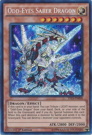 Odd-Eyes Saber Dragon [YS15-ENF00] Secret Rare | Deep Dive Games St. Marys