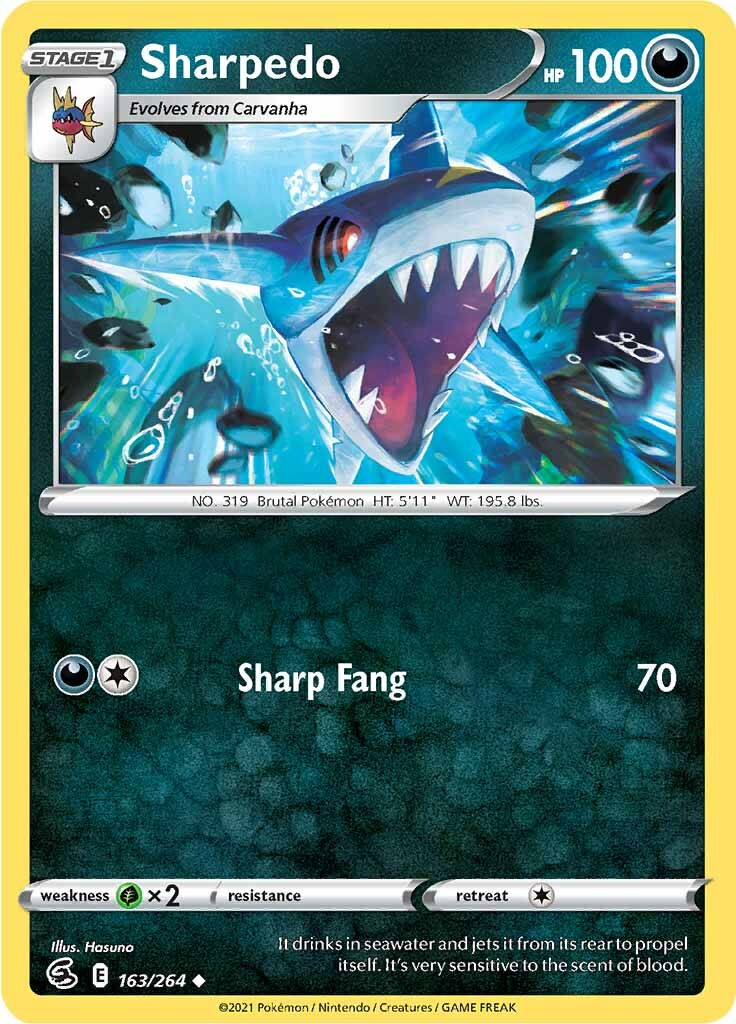 Sharpedo (163/264) [Sword & Shield: Fusion Strike] | Deep Dive Games St. Marys