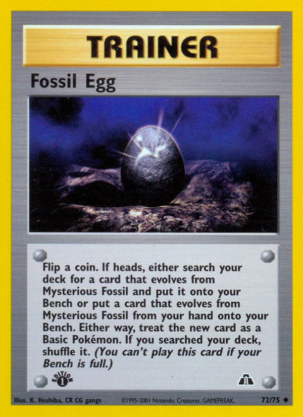 Fossil Egg (72/75) [Neo Discovery 1st Edition] | Deep Dive Games St. Marys