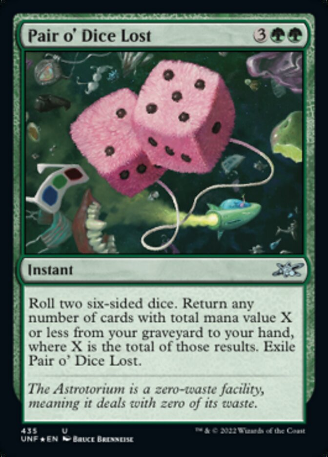 Pair o' Dice Lost (Galaxy Foil) [Unfinity] | Deep Dive Games St. Marys