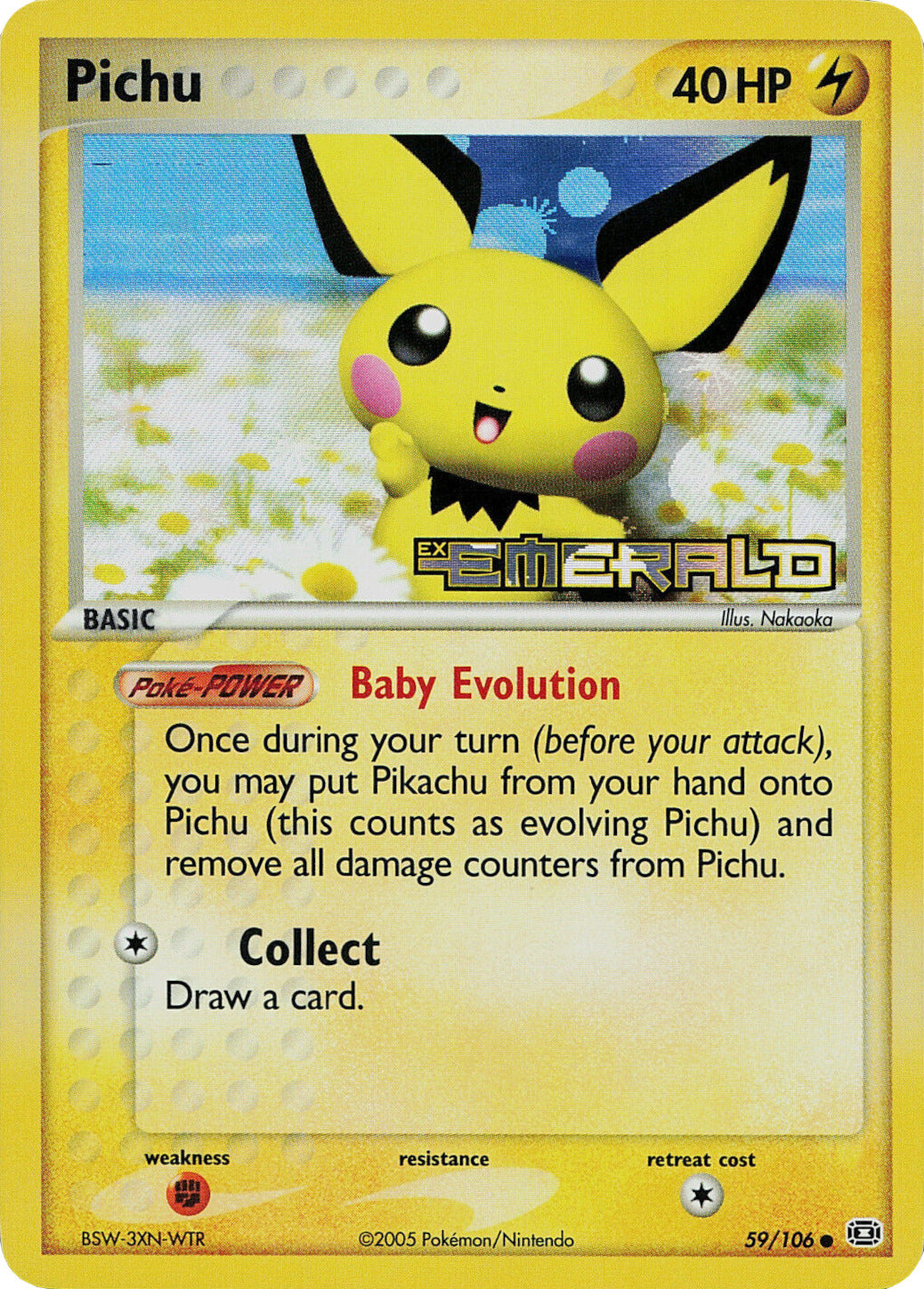 Pichu (59/106) (Stamped) [EX: Emerald] | Deep Dive Games St. Marys