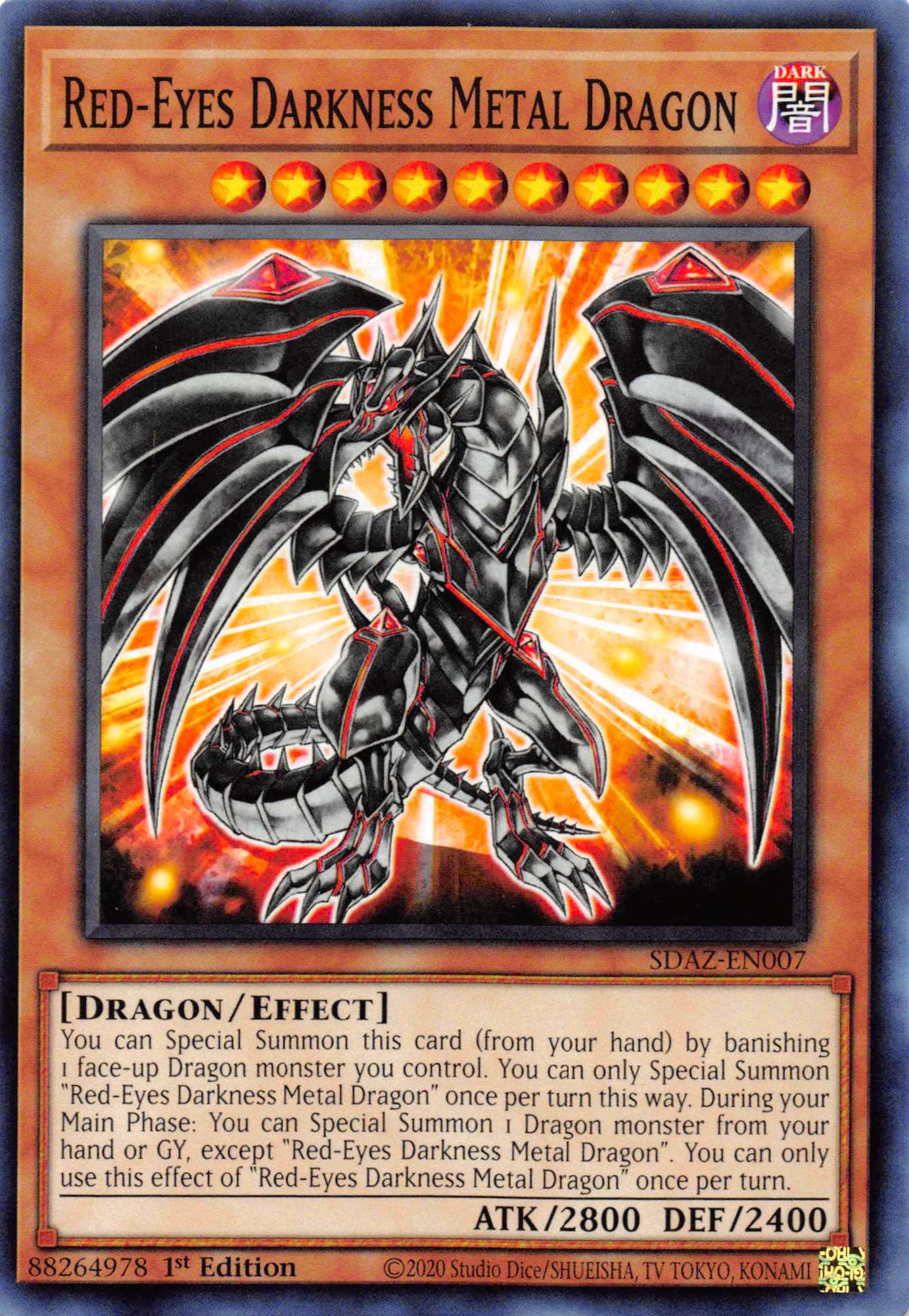 Red-Eyes Darkness Metal Dragon [SDAZ-EN007] Common | Deep Dive Games St. Marys