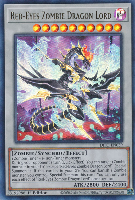 Red-Eyes Zombie Dragon Lord [DIFO-EN039] Ultra Rare | Deep Dive Games St. Marys