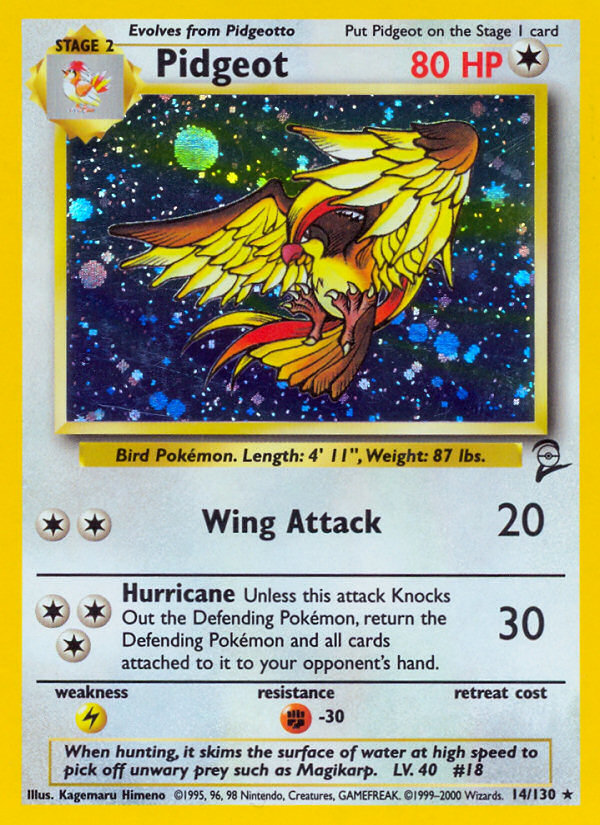 Pidgeot (14/130) [Base Set 2] | Deep Dive Games St. Marys