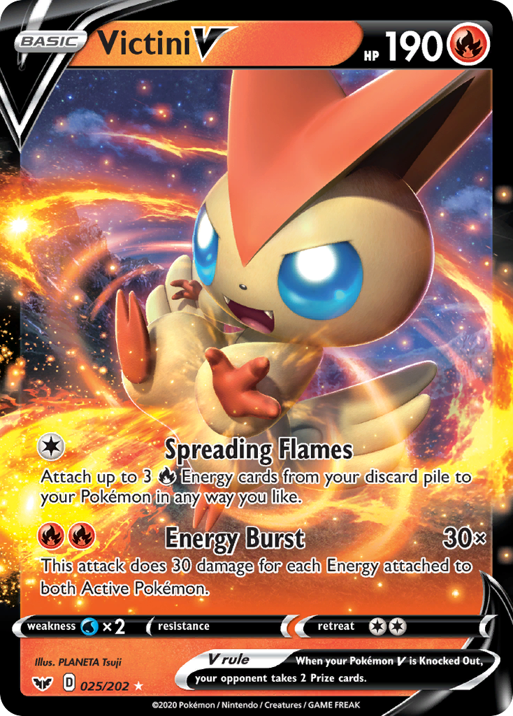 Victini V (025/202) [Sword & Shield: Base Set] | Deep Dive Games St. Marys