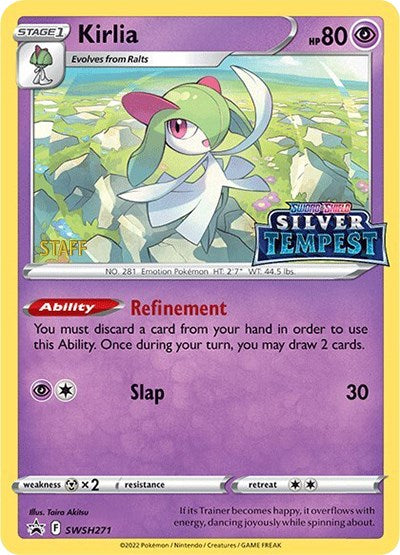 Kirlia (SWSH271) (Prerelease) (Staff) [Sword & Shield: Black Star Promos] | Deep Dive Games St. Marys