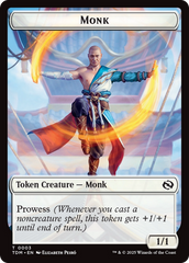 Bird // Monk Double-Sided Token [Tarkir: Dragonstorm Tokens] | Deep Dive Games St. Marys