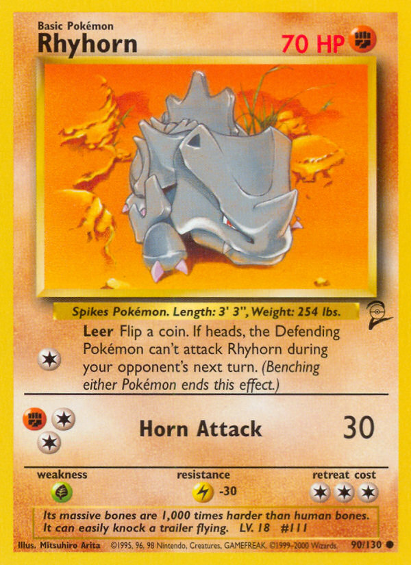 Rhyhorn (90/130) [Base Set 2] | Deep Dive Games St. Marys