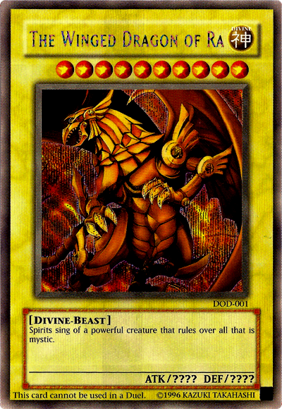 The Winged Dragon of Ra [DOD-001] Prismatic Secret Rare | Deep Dive Games St. Marys