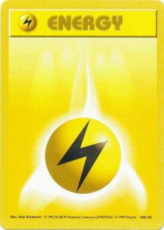 Lightning Energy (100/102) [Base Set Shadowless Unlimited] | Deep Dive Games St. Marys