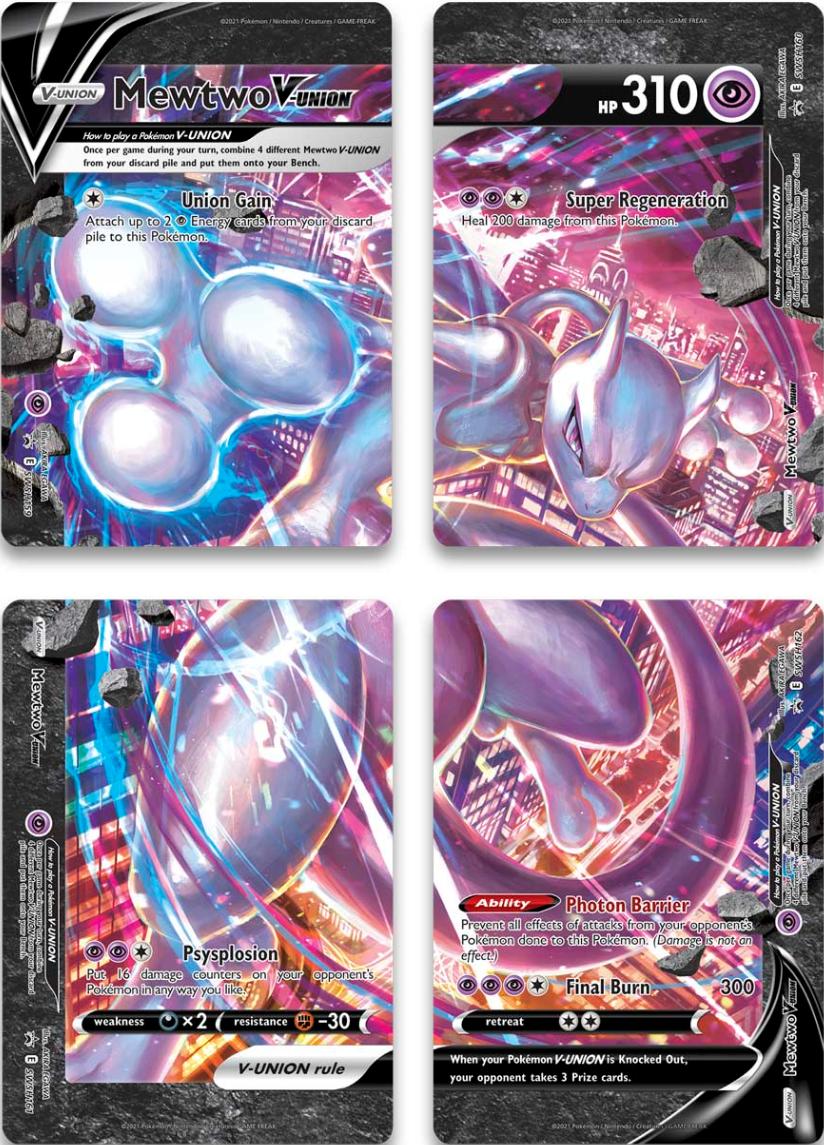 Mewtwo V-Union (Set of 4) [Sword & Shield: Black Star Promos] | Deep Dive Games St. Marys