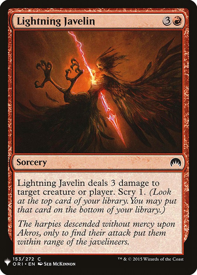 Lightning Javelin [Mystery Booster] | Deep Dive Games St. Marys