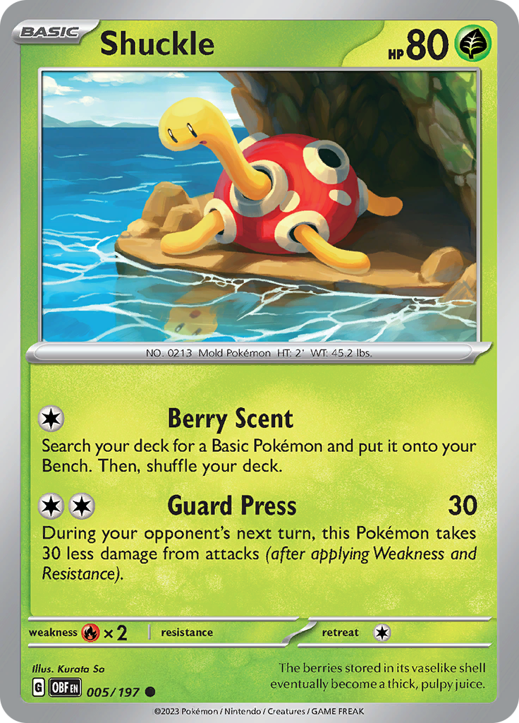 Shuckle (005/197) [Scarlet & Violet: Obsidian Flames] | Deep Dive Games St. Marys