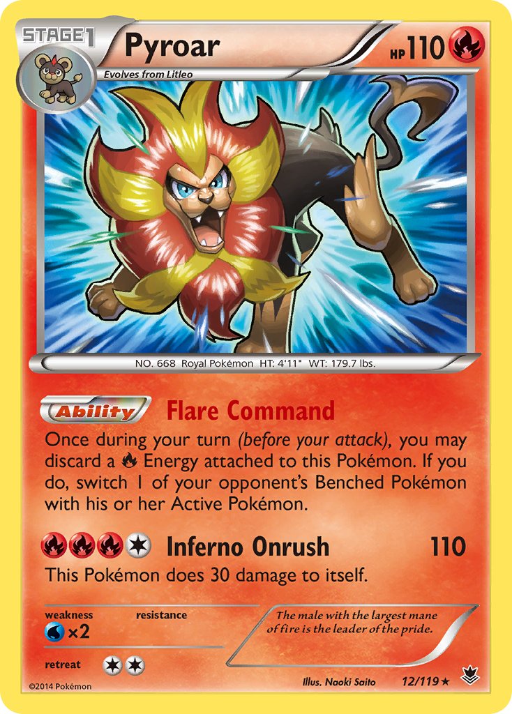 Pyroar (12/119) (Theme Deck Exclusive) [XY: Phantom Forces] | Deep Dive Games St. Marys