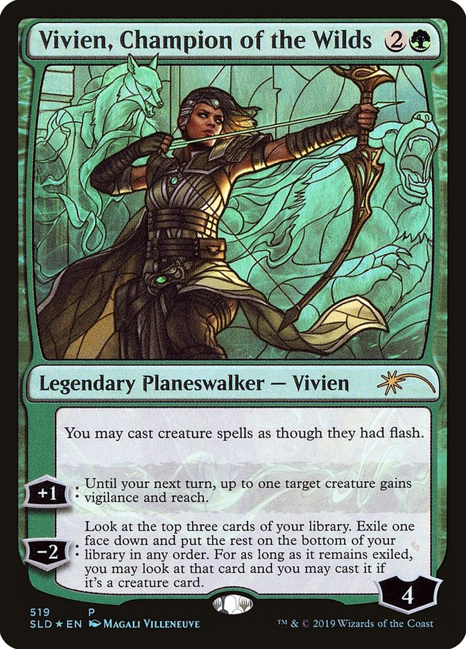 Vivien, Champion of the Wilds (Stained Glass) [Secret Lair Drop Promos] | Deep Dive Games St. Marys