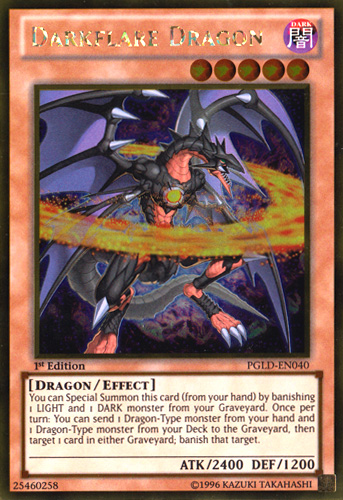 Darkflare Dragon [PGLD-EN040] Gold Rare | Deep Dive Games St. Marys