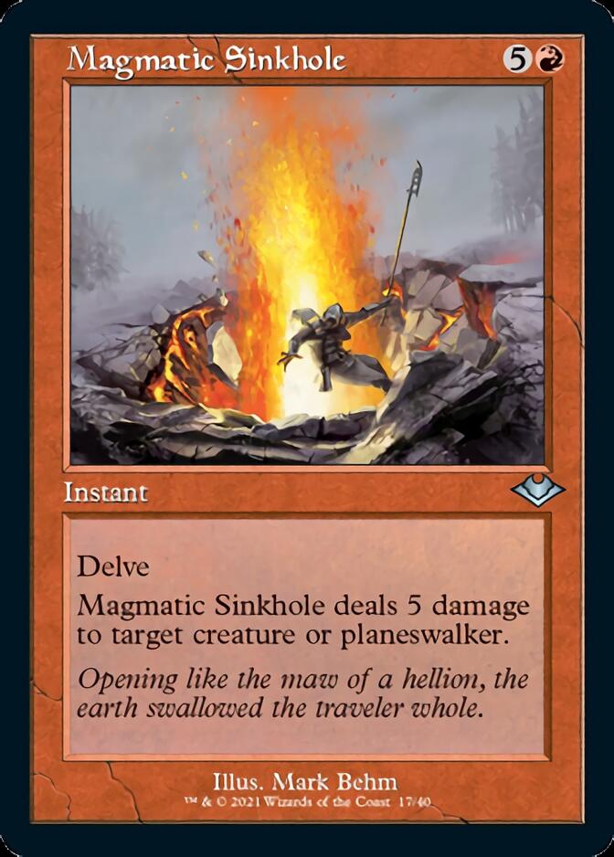 Magmatic Sinkhole (Retro Foil Etched) [Modern Horizons] | Deep Dive Games St. Marys