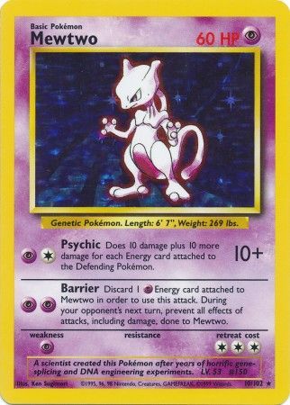 Mewtwo (10/102) [Base Set Unlimited] | Deep Dive Games St. Marys