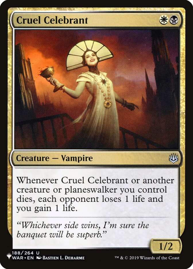 Cruel Celebrant [The List] | Deep Dive Games St. Marys