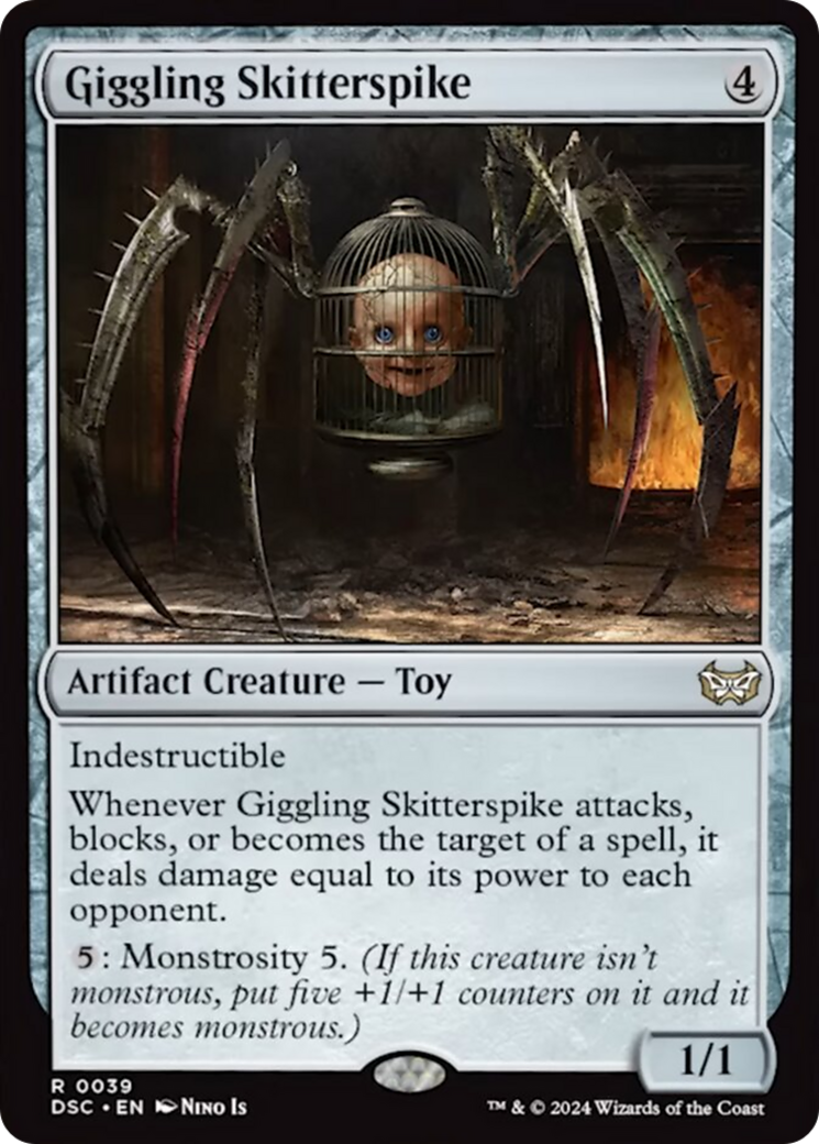 Giggling Skitterspike (Extended Art) [Duskmourn: House of Horror Commander] | Deep Dive Games St. Marys