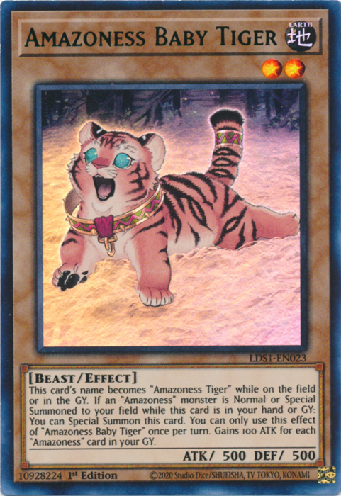 Amazoness Baby Tiger (Green) [LDS1-EN023] Ultra Rare | Deep Dive Games St. Marys