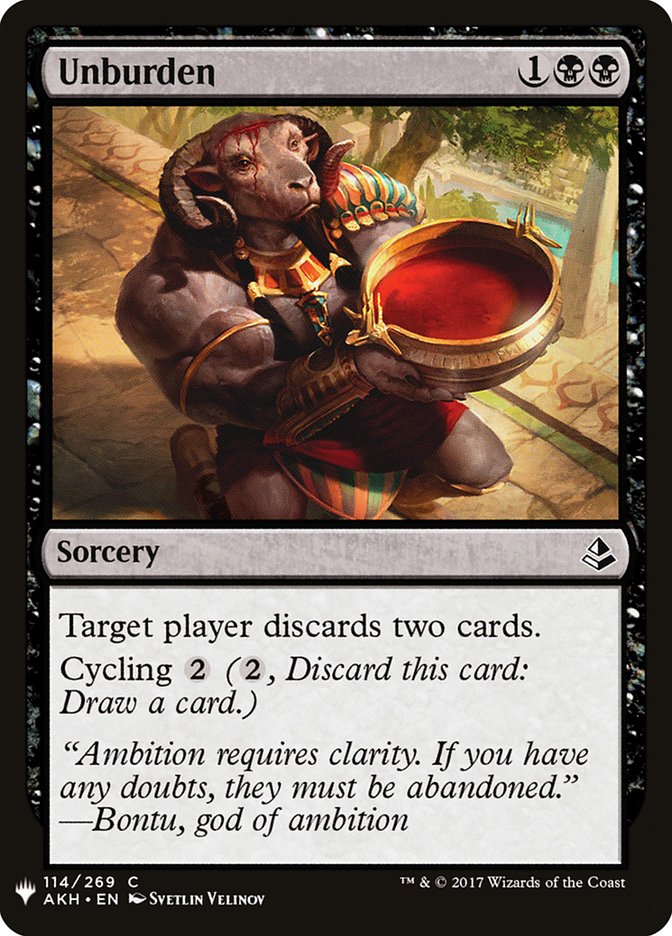 Unburden [Mystery Booster] | Deep Dive Games St. Marys