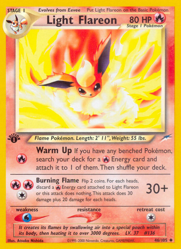 Light Flareon (46/105) [Neo Destiny 1st Edition] | Deep Dive Games St. Marys