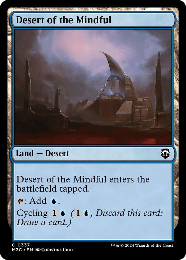 Desert of the Mindful (Ripple Foil) [Modern Horizons 3 Commander] | Deep Dive Games St. Marys