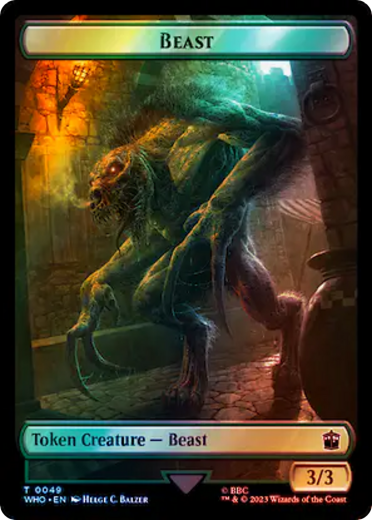 Copy // Beast Double-Sided Token (Surge Foil) [Doctor Who Tokens] | Deep Dive Games St. Marys