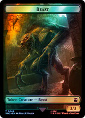 Soldier // Beast Double-Sided Token (Surge Foil) [Doctor Who Tokens] | Deep Dive Games St. Marys