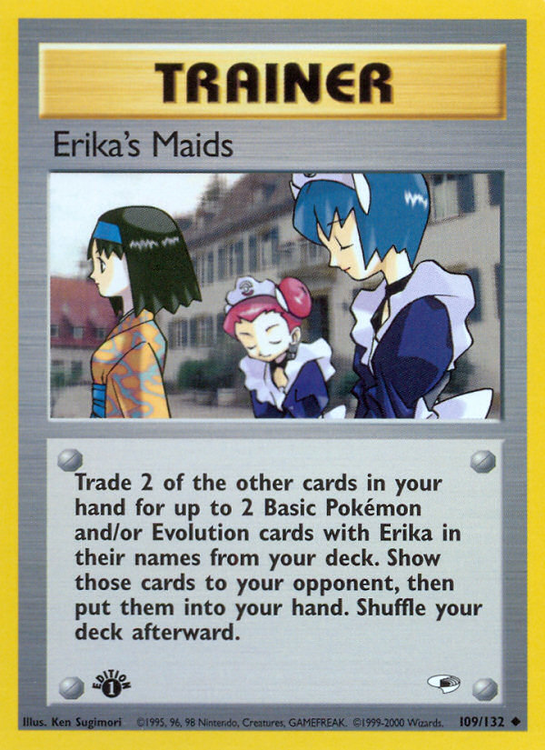 Erika's Maids (109/132) [Gym Heroes 1st Edition] | Deep Dive Games St. Marys