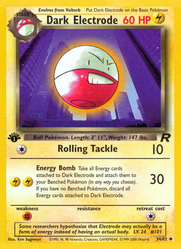 Dark Electrode (34/82) [Team Rocket 1st Edition] | Deep Dive Games St. Marys